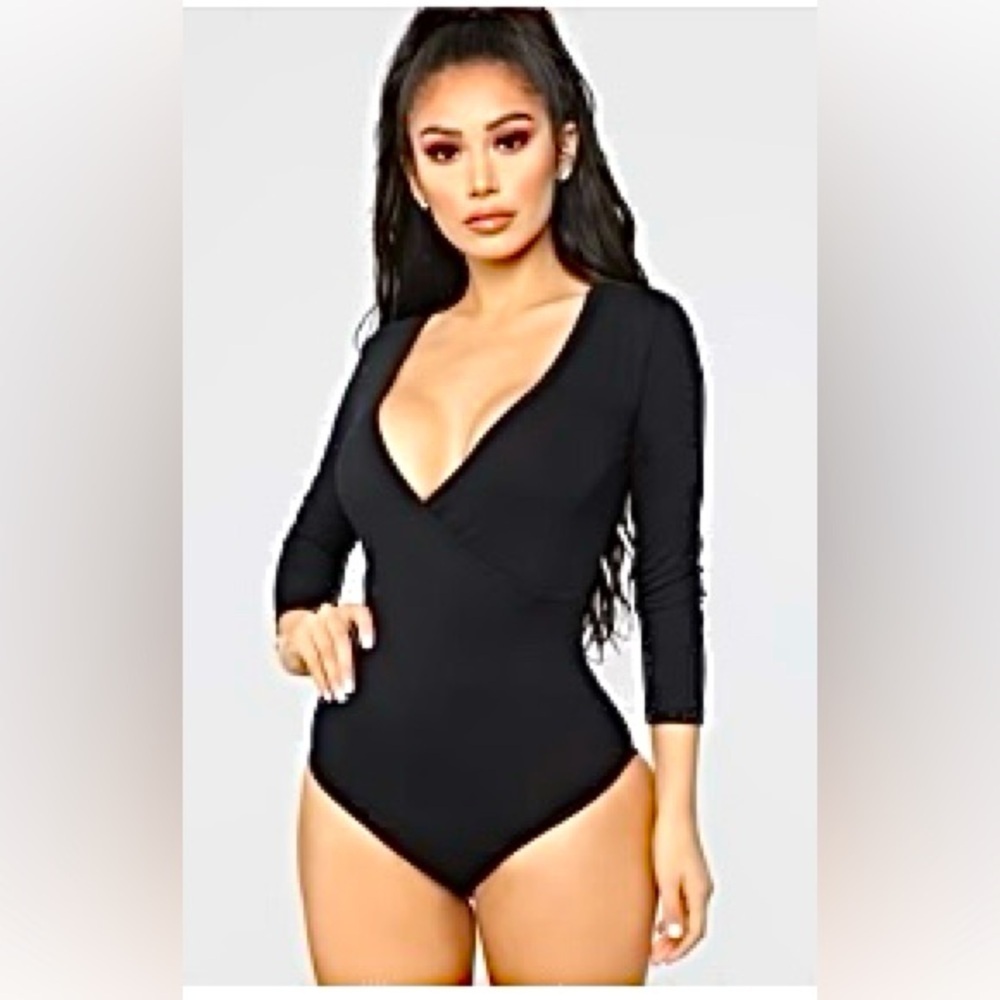New Fashion Nova Bodysuit Black